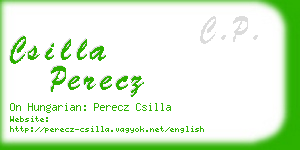 csilla perecz business card